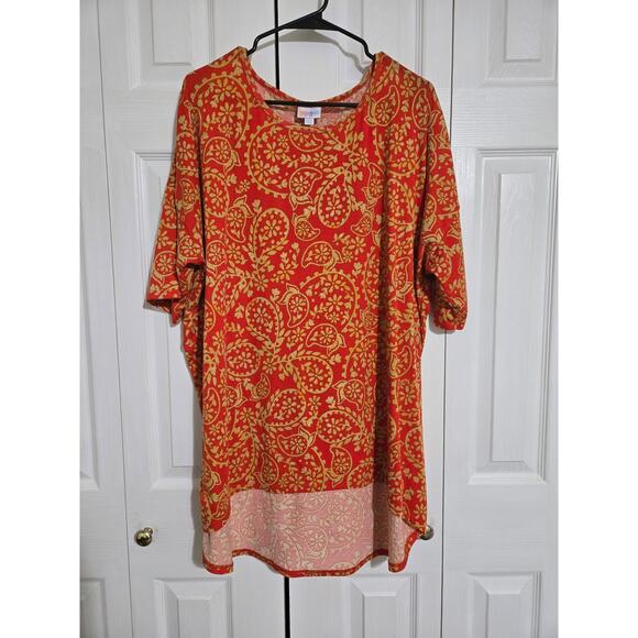 Lularoe 2xl women's red and orange tunic - Picture 1 of 8